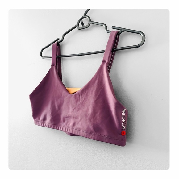 ★ Wildfox Karma Twist Back Sports Bra - Grapeade/LightIrange ★ - Picture 7 of 17